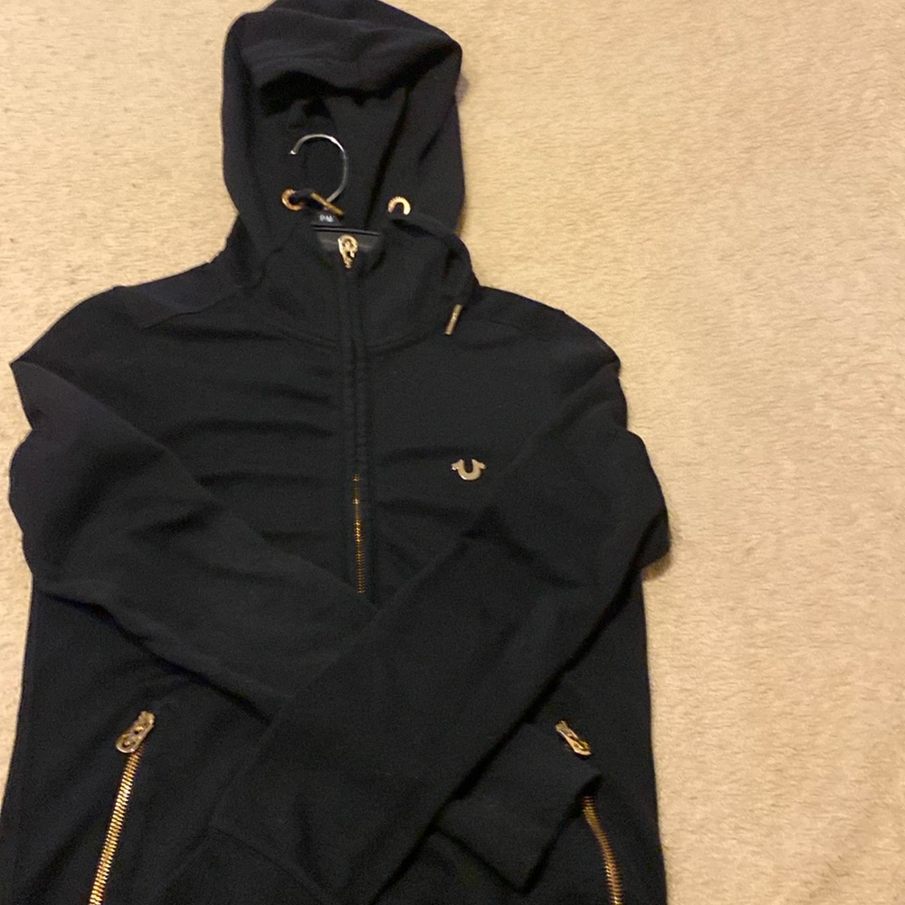 True religion teen girls black hoodie.